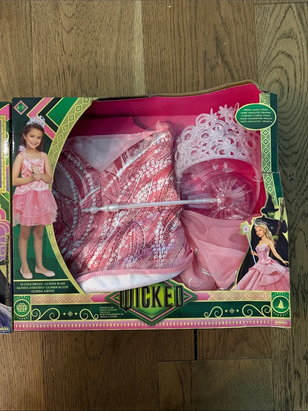 Kids Princess Dress-Up Set with Wand and Tiara - Purple & Pink